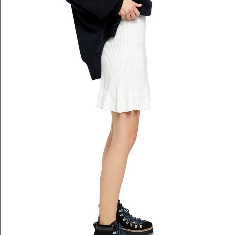 NWT FREE PEOPLE SOLID GOLD WHITE SWEATER SKIRT - Picture 3 of 9